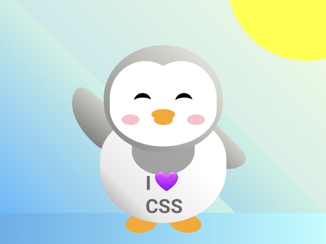 screenshot image of a penguin created using CSS. Image links to a codepen.